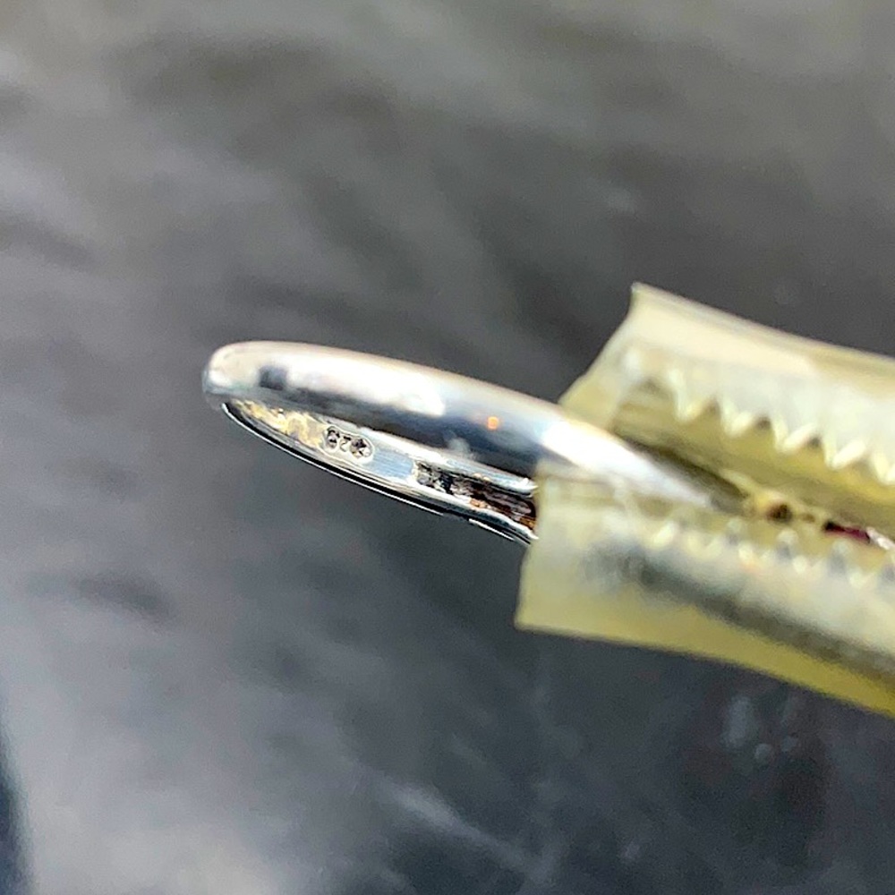 Sterling Silver Ring With Prong Set Natural Ruby Gemstones Size 6.25 - Picture 9 of 9